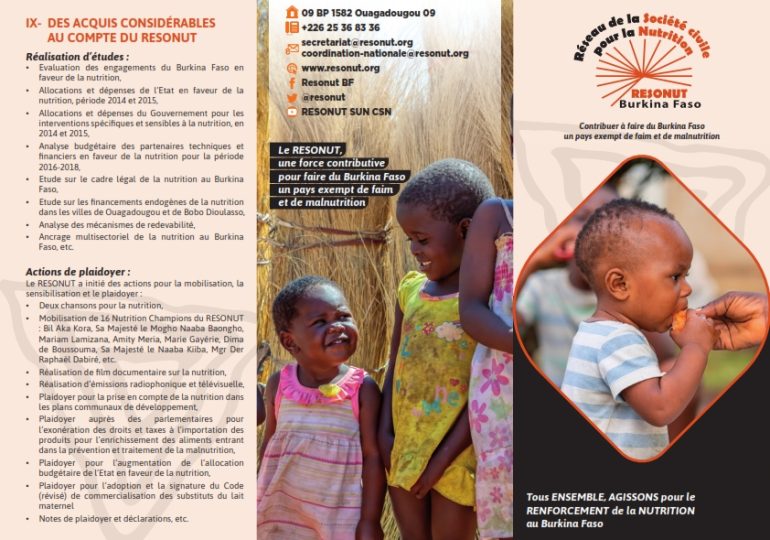 Les actions des ONG pour la nutrition au Burkina